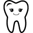 Tooth icon with face to look like a kid tooth