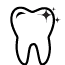 Tooth Icon with sparkle on the top right
