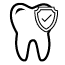 Tooth with shield icon